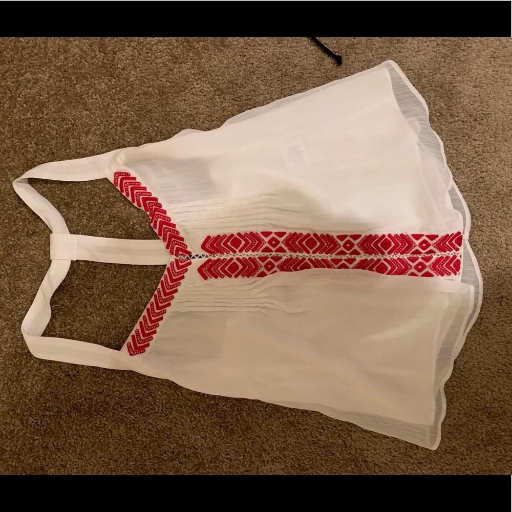 red and white shirt